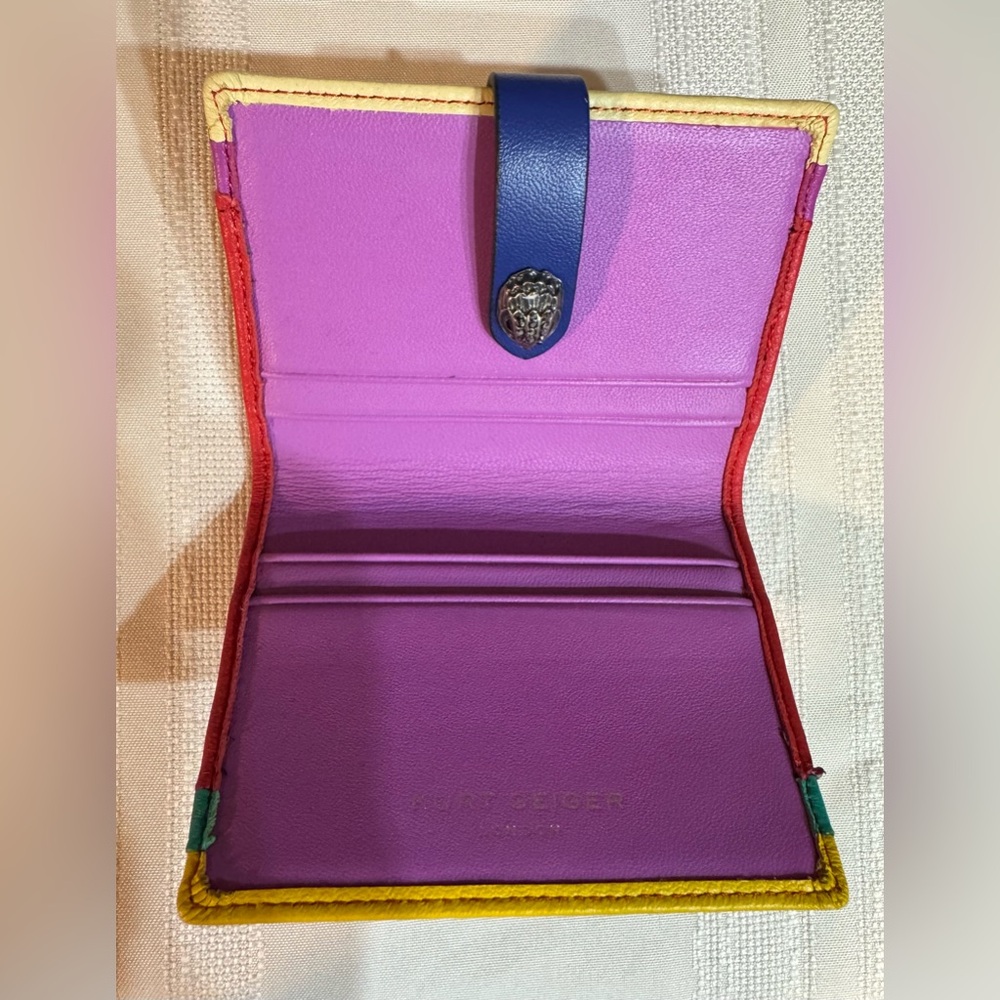 Kurt Geiger Multi-Color Quilted Leather Card Holder - Picture 4 of 7